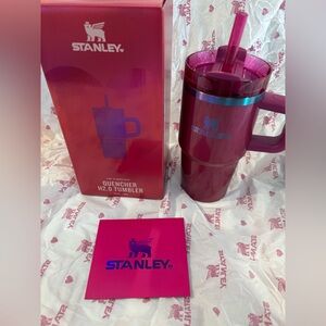 Stanley The Flowstate Quencher H2.0 20 oz Tumbler Cup Valentines Berry Truffle